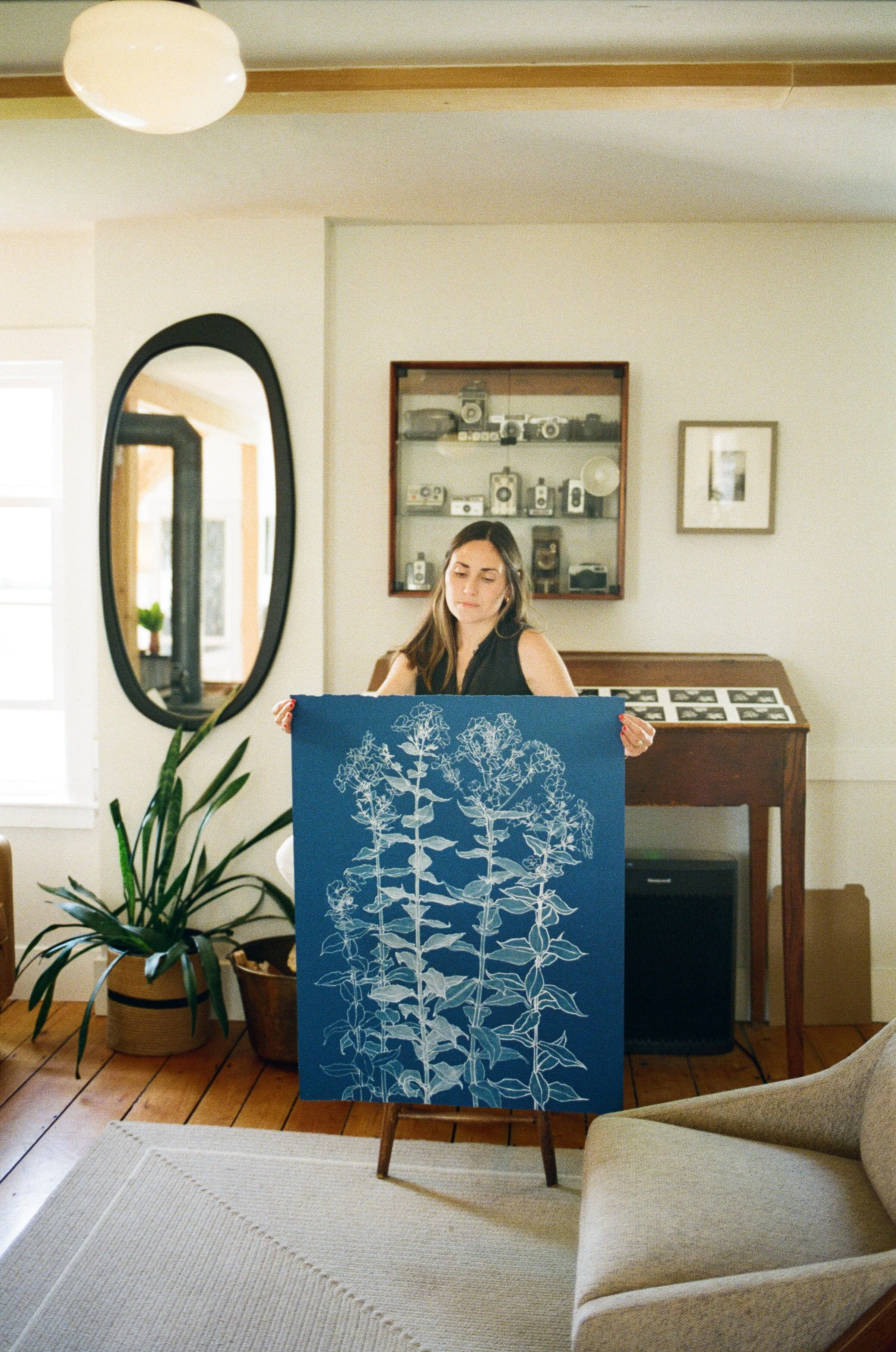 Maine branding film photographer - candid, laid back branding for creatives in studio in midcoast maine