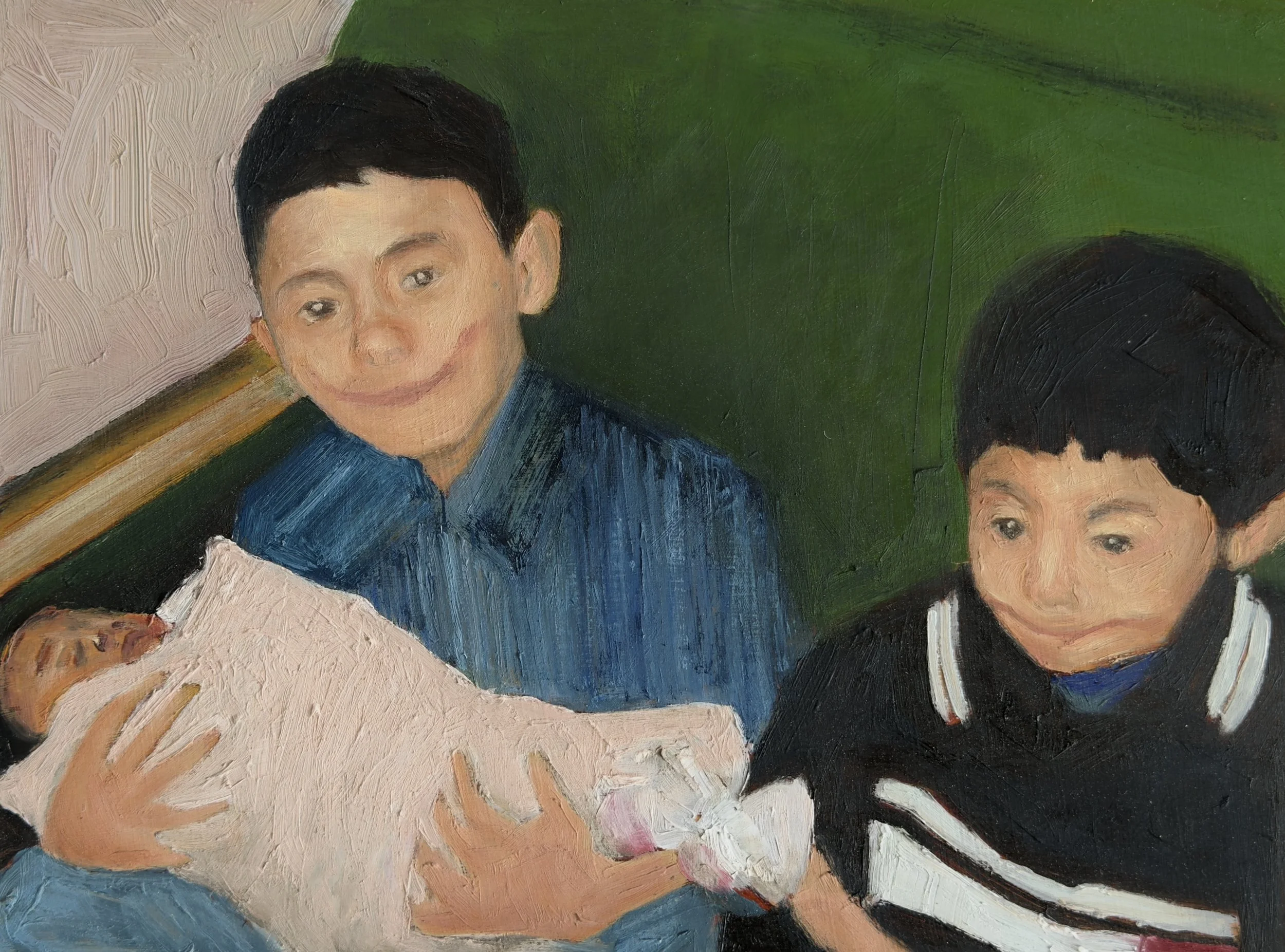 "Smile for the Camera" 
Oil on Wood, 16"x 20"