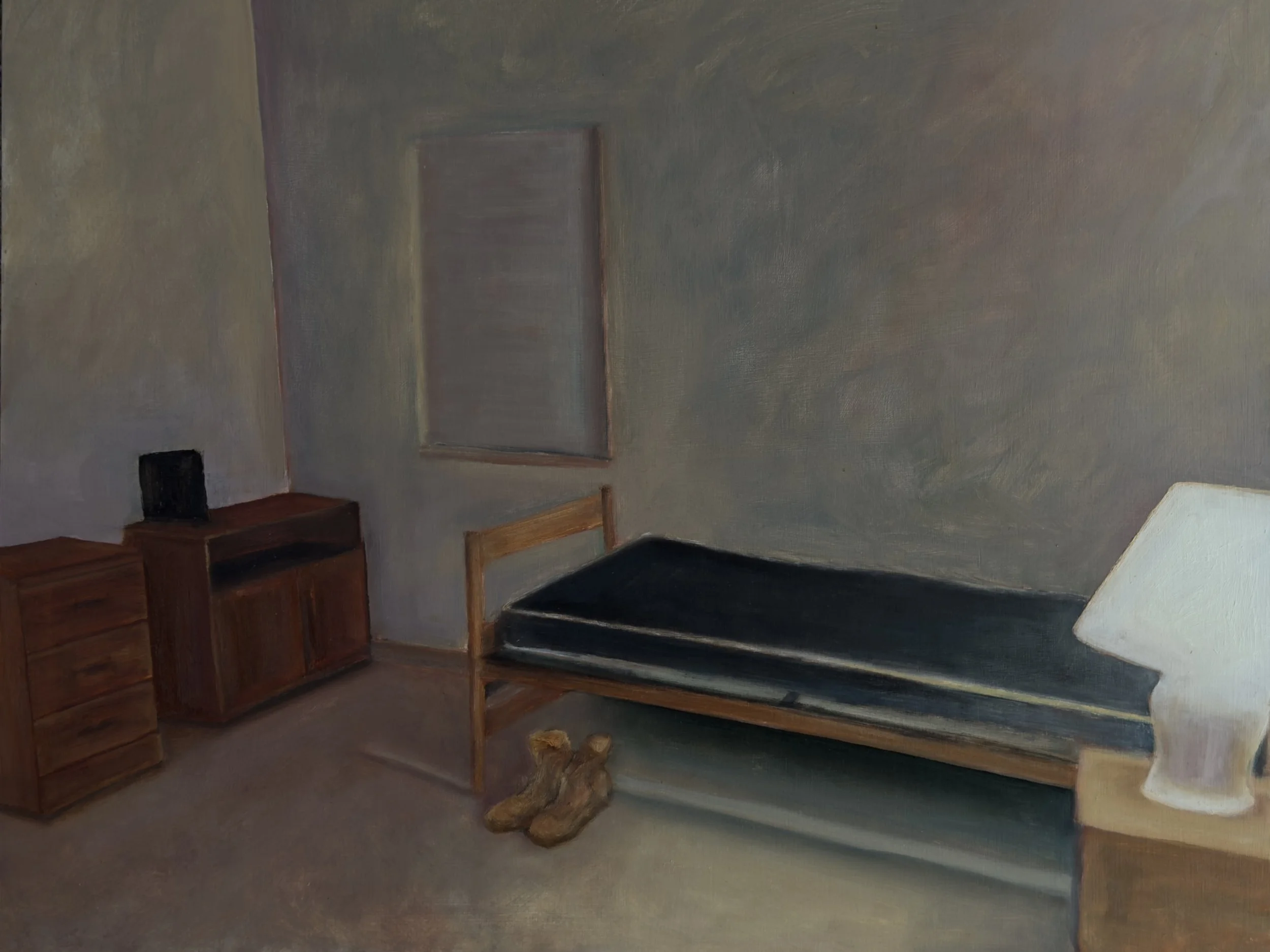 "Boots on the Ground"
Oil on Wood 
16"x 20"