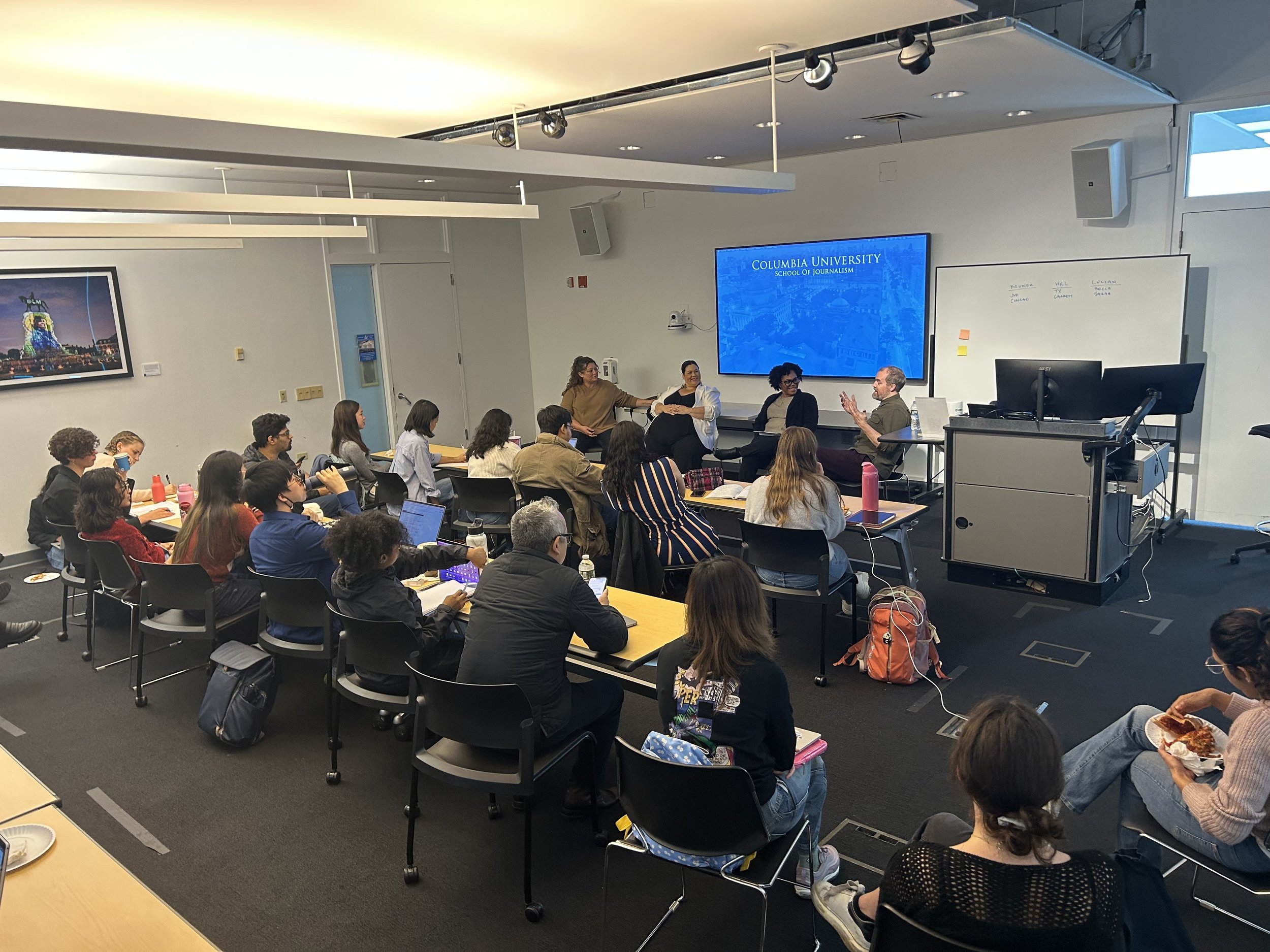 Classroom workshop at Columbia University
