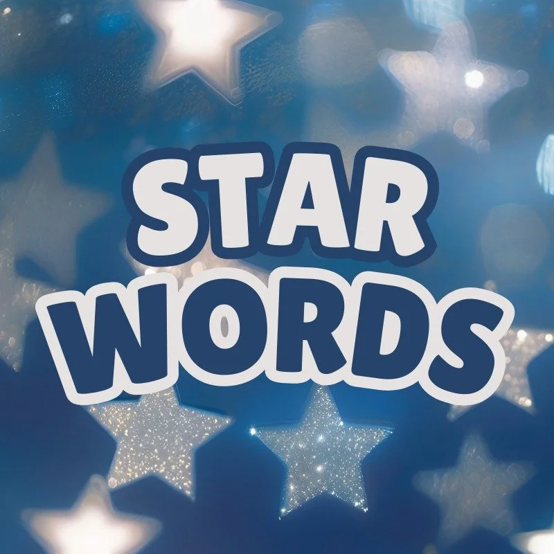 With the start of a new year, many people may be thinking of new goals, resolutions, or a vision for the upcoming year.  A star word can sometimes be a piece of that puzzle.  The basic concept is that you randomly choose a word (that is written on a 