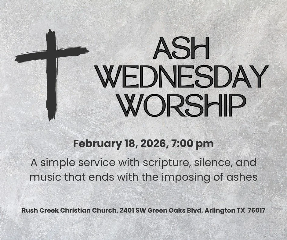 One week from today, we will meet in our sanctuary for a worship service that includes beautiful music, silent contemplation, and the imposing of ashes.  We hope you will join us for this special service that begins our journey through Lent.