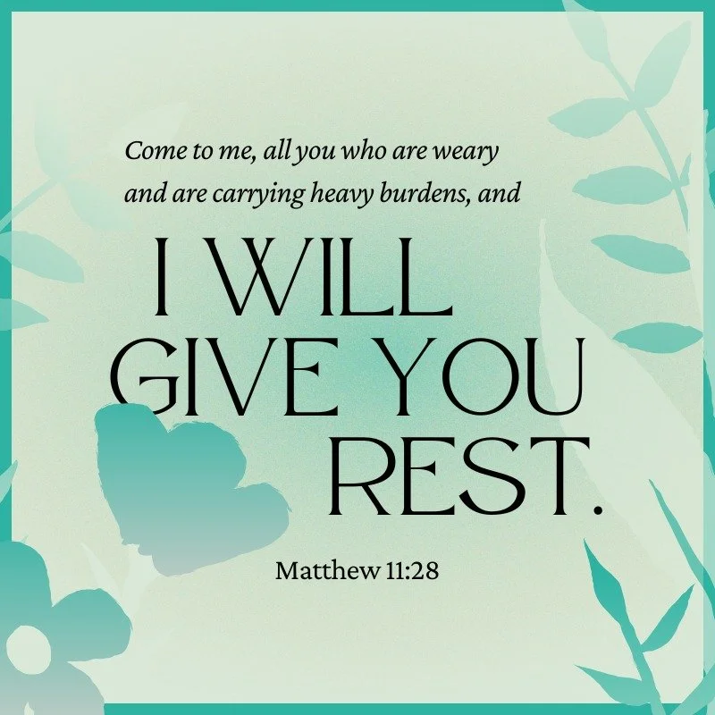 Are you weary?  What are your heavy burdens?  Lay them down for a bit and join us for worship to hear Pastor Tiff's sermon on this popular scripture. 
Our service starts at 10:45 every Sunday in person and on YouTube.