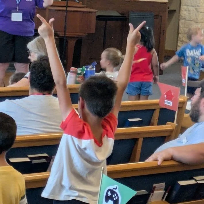 Day 1 of Kingdom Quest VBS was a success!  The kids played games, heard stories about Jesus, sang songs, ate a snack, and so much more.  We can't wait to see everyone again tomorrow!