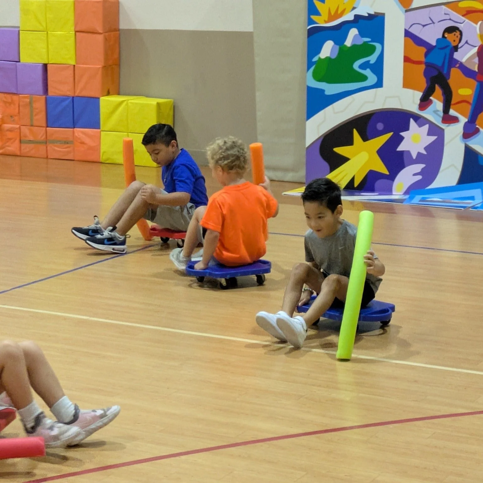 We had another great day at our Kingdom Quest VBS!  The kids rowed boats, helped Teddy Grahams walk on water, acted out the bible story, danced, played, and more!