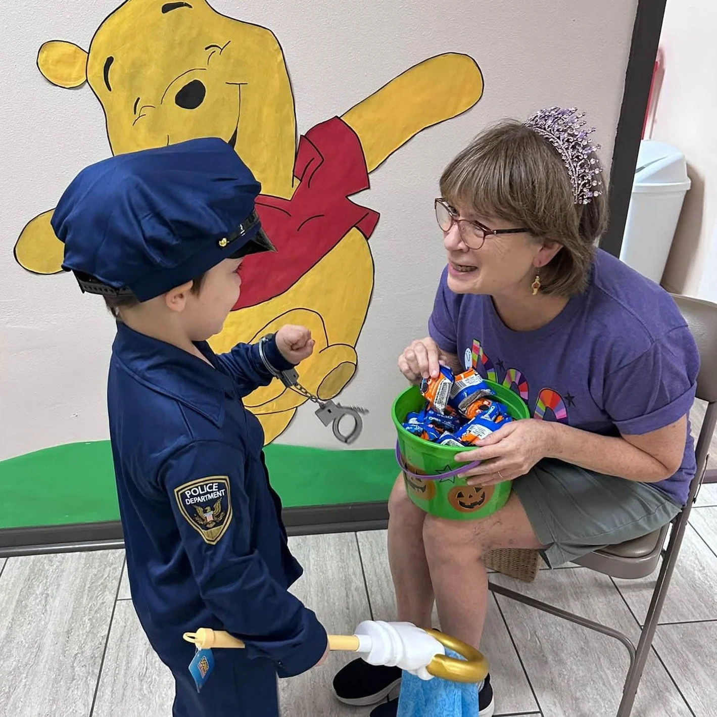 This morning, church volunteers lined the hallways for our annual RCCA Trick or Treating.  The preschoolers (18 months - Pre-K) had fun dressing up and gathering candy.  It was wonderful to have laughter and smiles filling the halls!