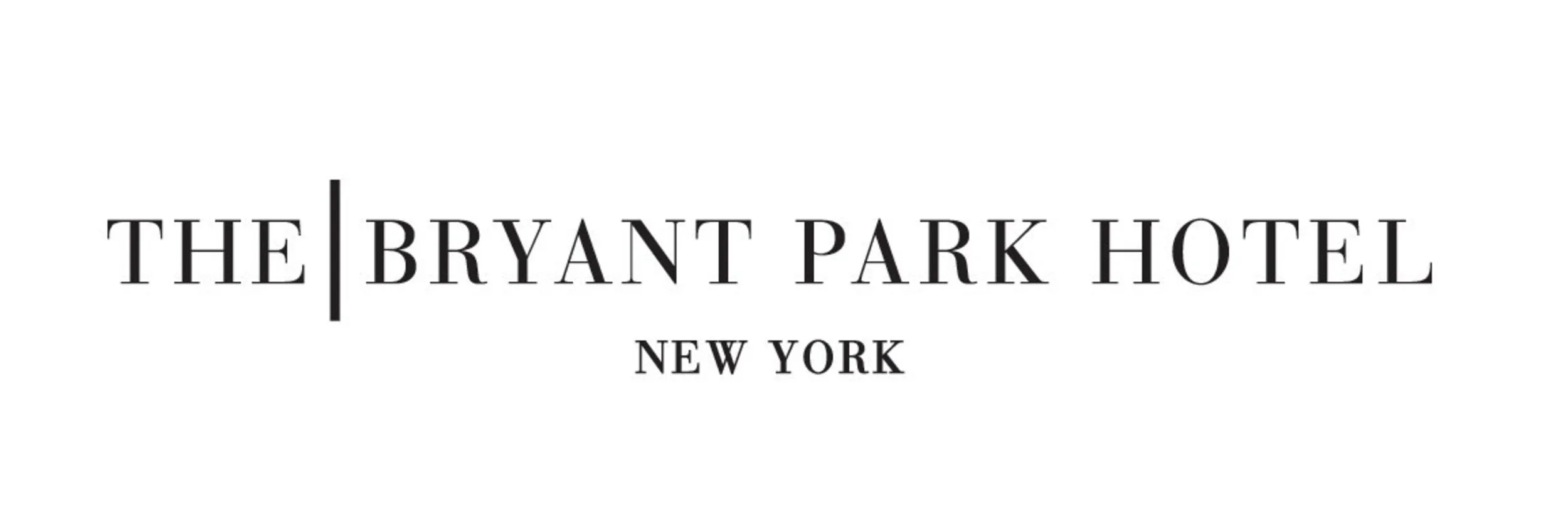 The Bryant Park Hotel logo – Primp Events partner for on-site mobile spa and wellness services at corporate and hospitality events..