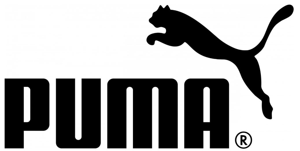 Black Puma logo featuring a jumping puma animal and the word "PUMA" in bold letters.