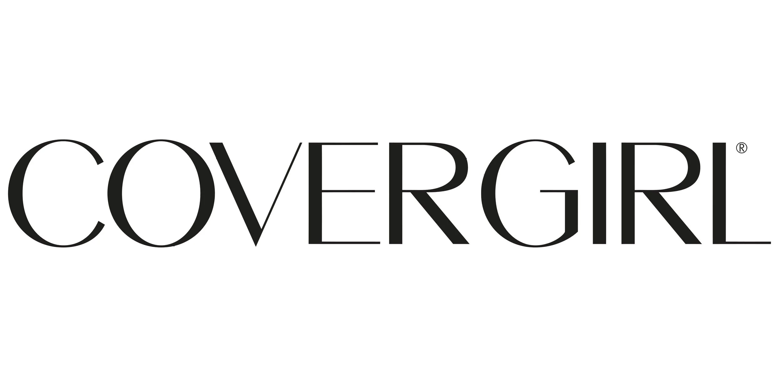 CoverGirl logo in black serif font on a white background.