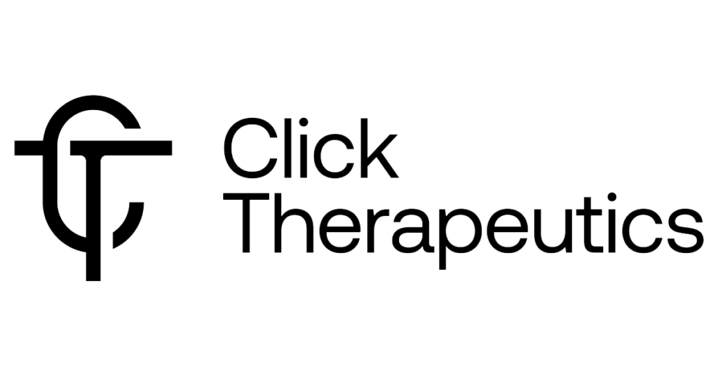 Click Therapeutics logo with stylized 'C' and 'T' and the company name written beside