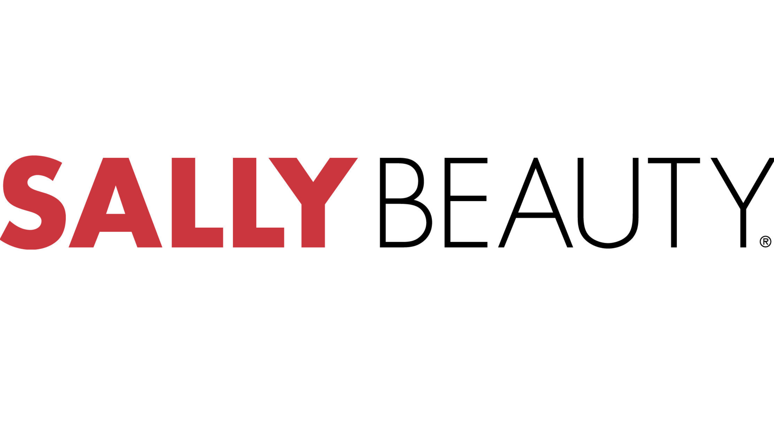 Sally Beauty logo with the word 'Sally' in red and 'Beauty' in black on a white background.