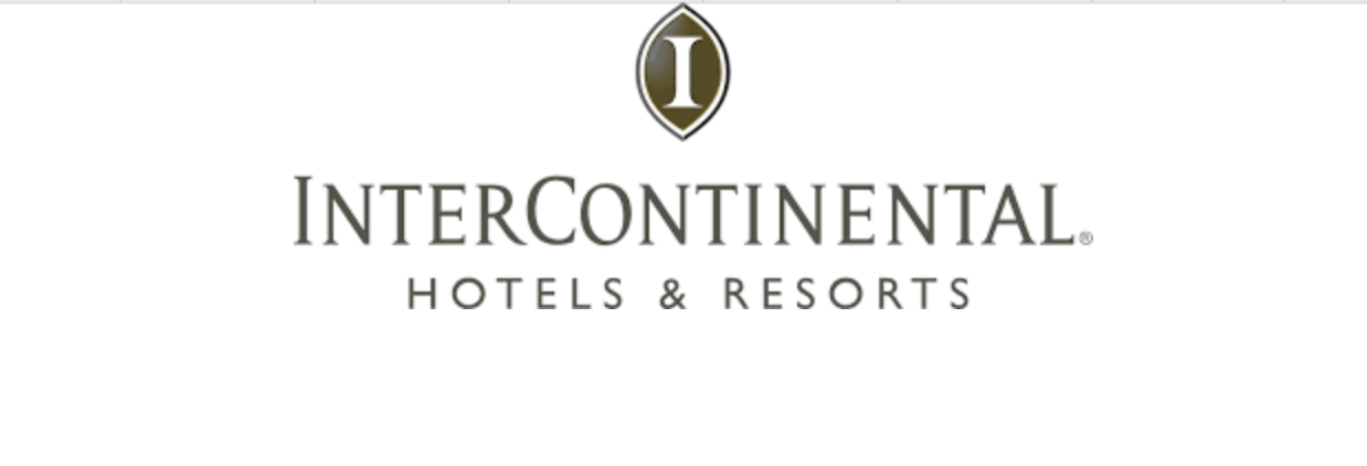Logo of InterContinental Hotels & Resorts with a gold and black badge above the name.