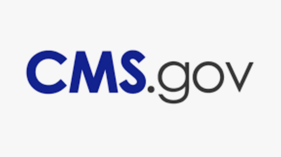 CMS.gov logo in blue and black text