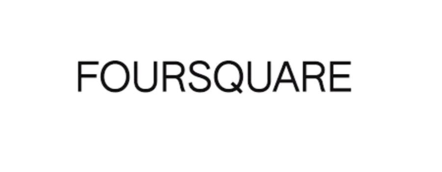 The word 'FOURSQUARE' written in black letters on a white background.