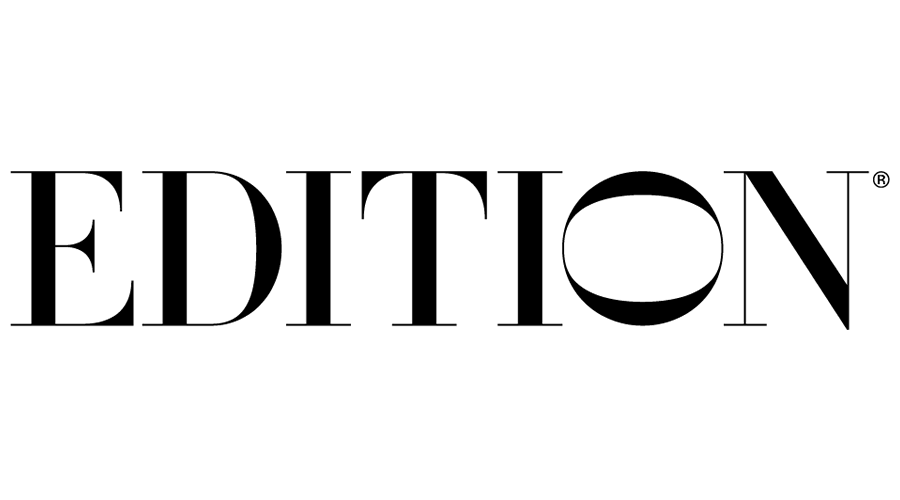 Logo with the word 'EDITION' in black serif font on a white background.