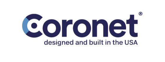 Coronet logo with the text "designed and built in the USA" underneath.