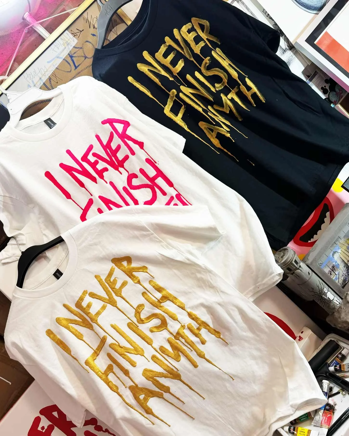 I NEVER FINISH ANYTH TSHIRT - JBOY
