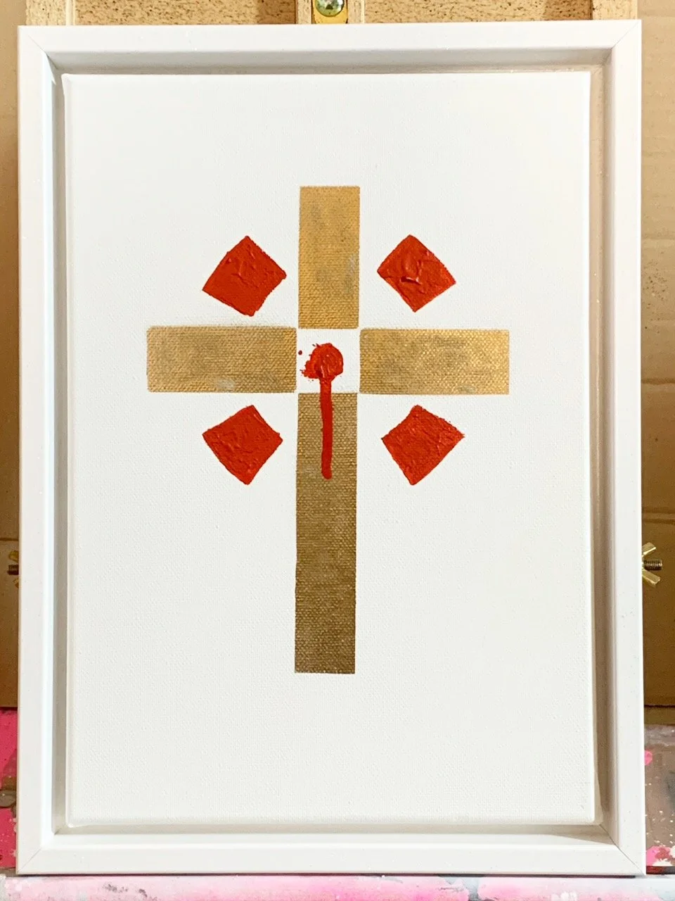 CROSSFIRE - 1/1 DRIP CANVAS FRAMED + SHIPPING