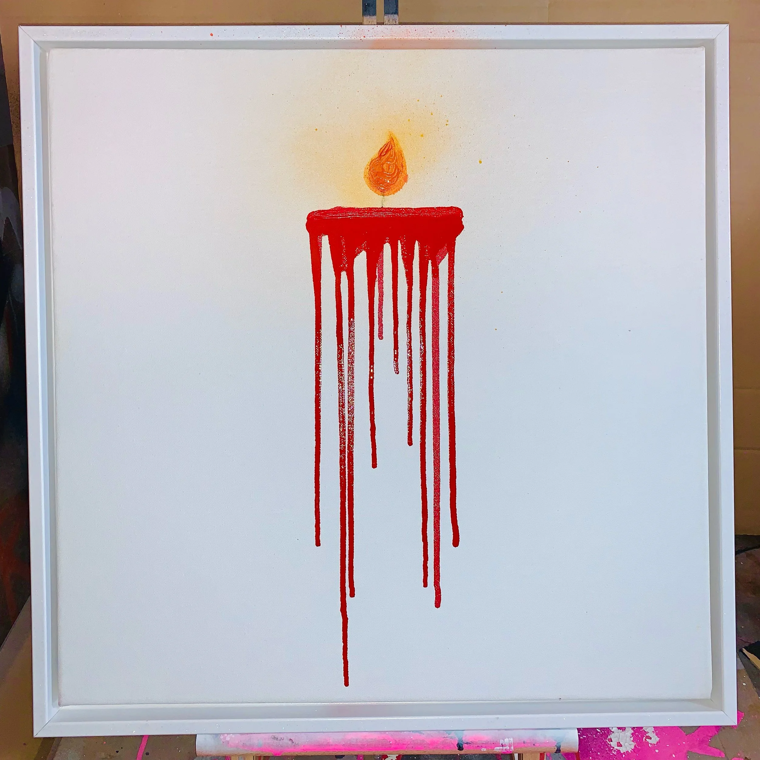 ADVENT - 1/1 DRIP CANVAS FRAMED + SHIPPING