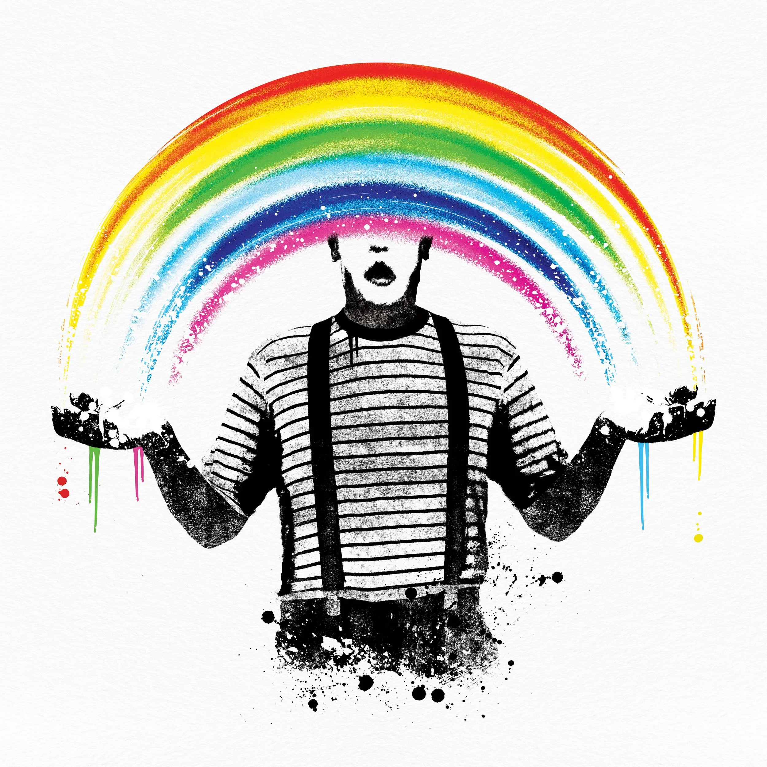 MIME - ORIGINAL PAINTINGS ON PAPER 40 x 40cm