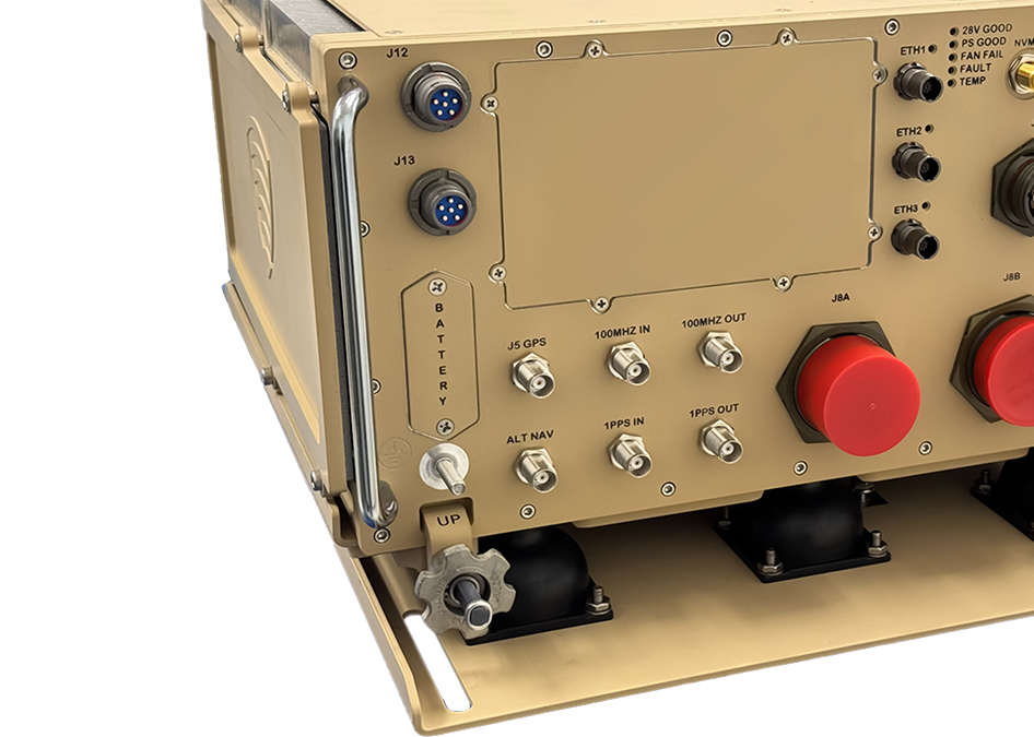 Close-up of Next-gen Rugged 3U VPX 9-slot Chassis
