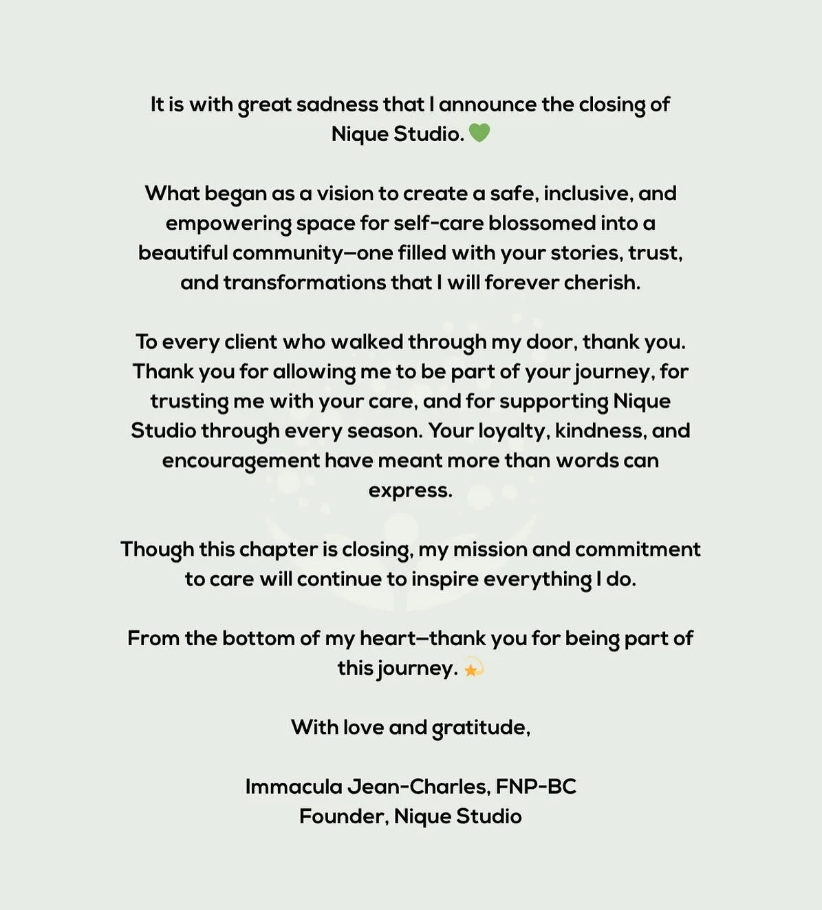 From the bottom of my heart, thank you to every client who supported, trusted, and grew with me on this journey. ❤️
