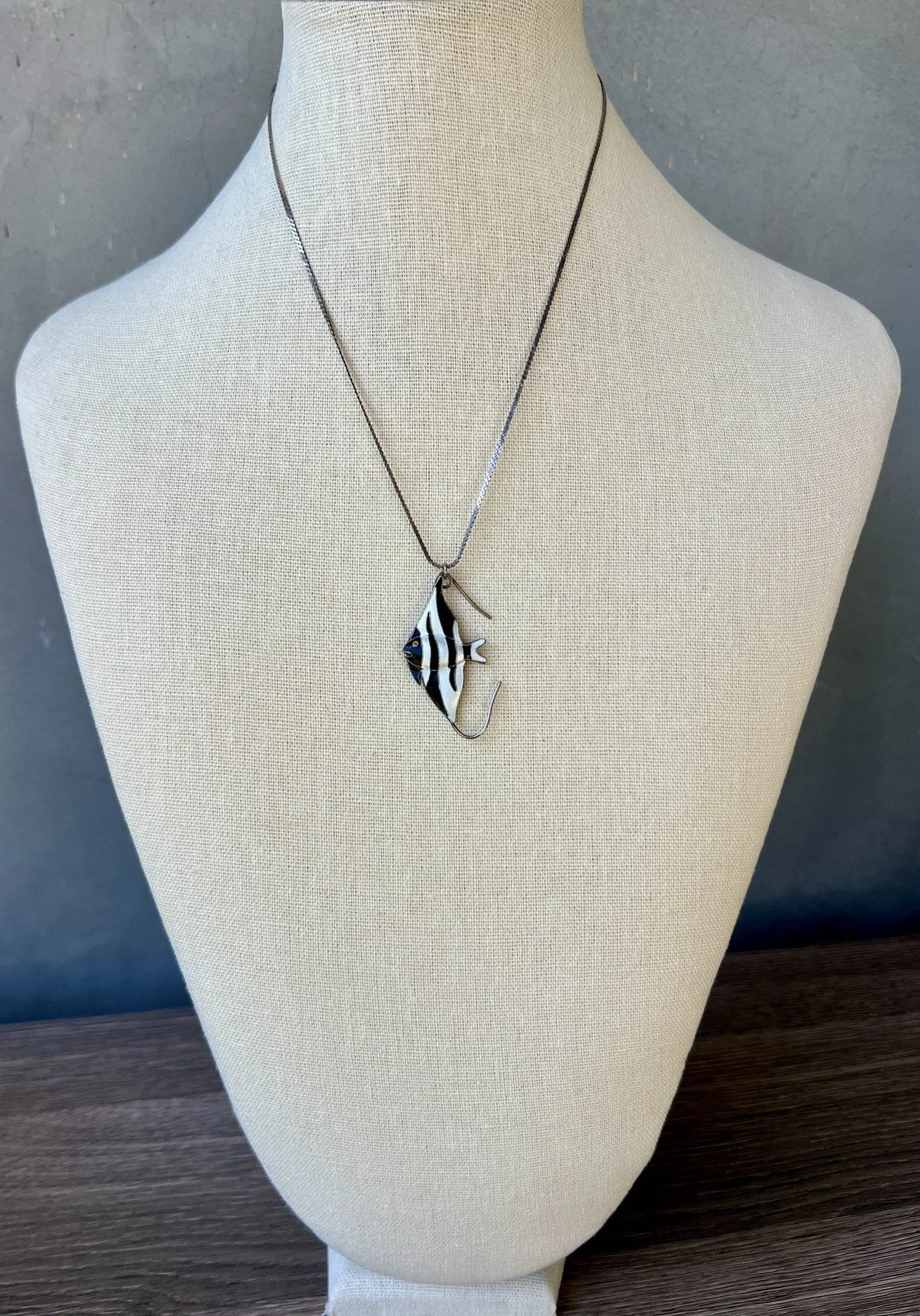 delicate angelfish + silver necklace