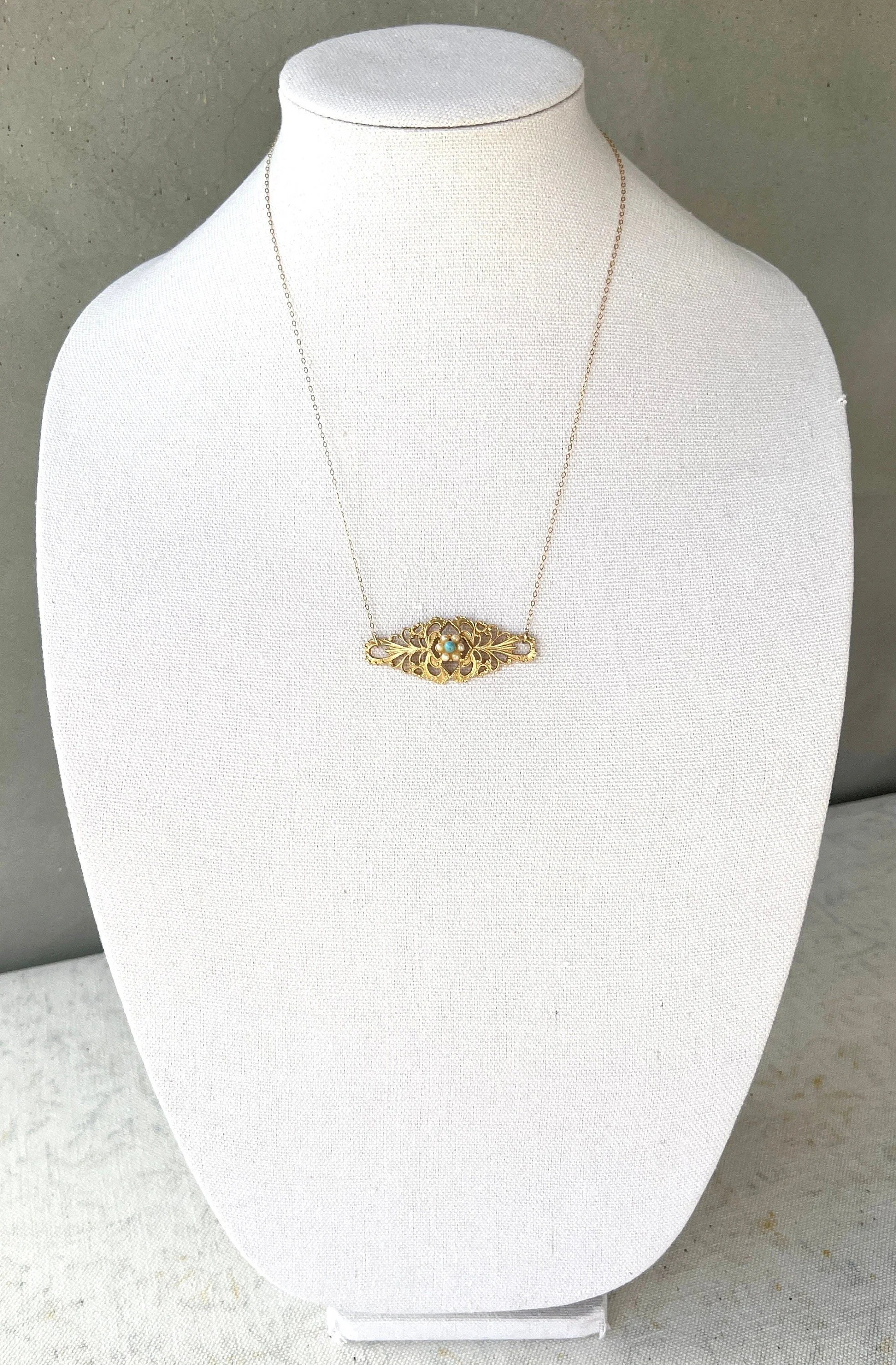 vintage brooch necklace