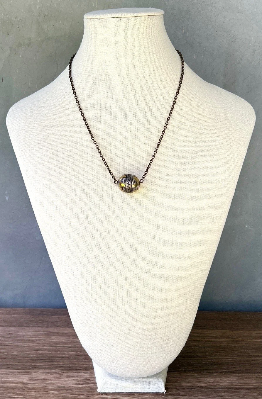 vintage turkman bead on antique chain