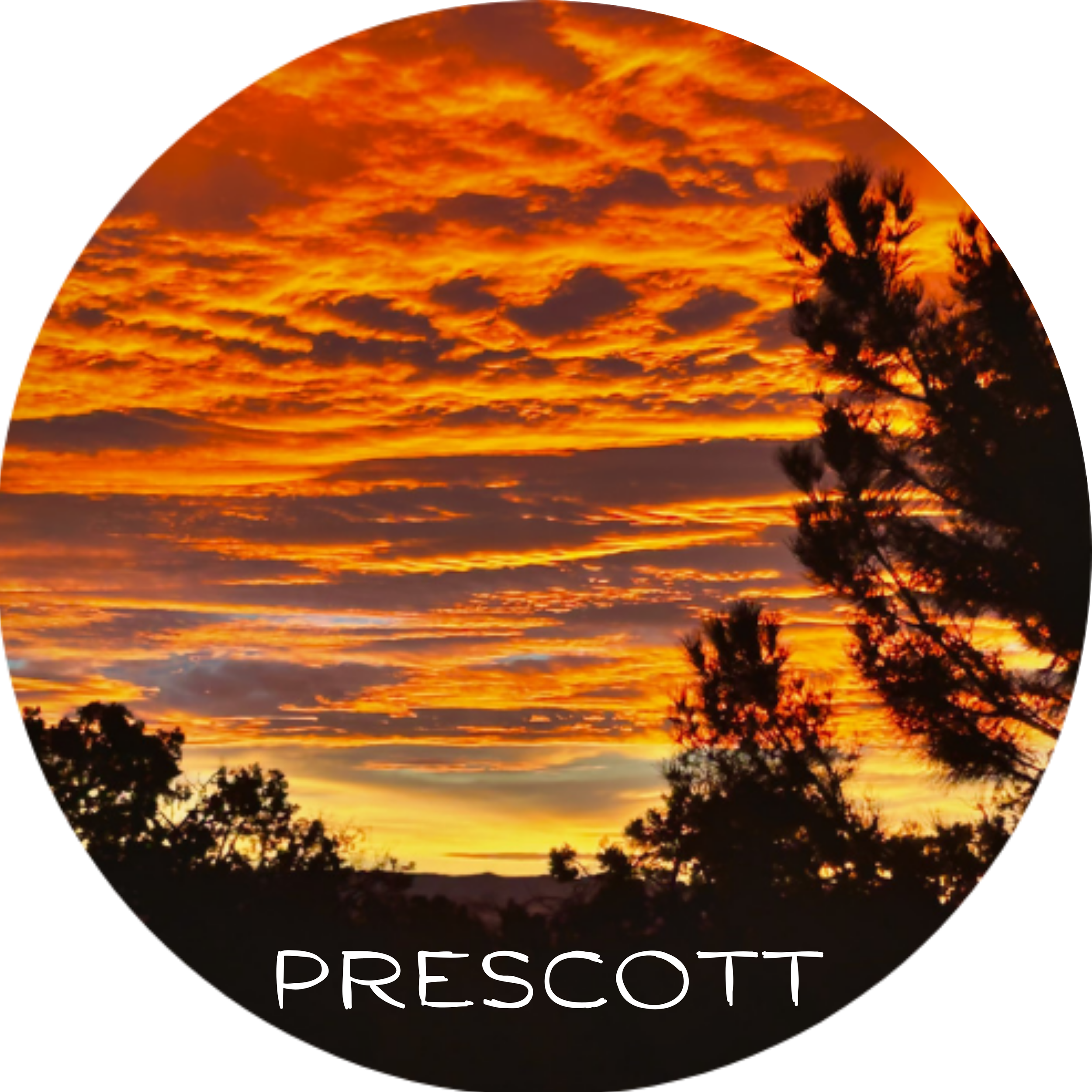 Blazing Orange Sunrise Stickers - 3"