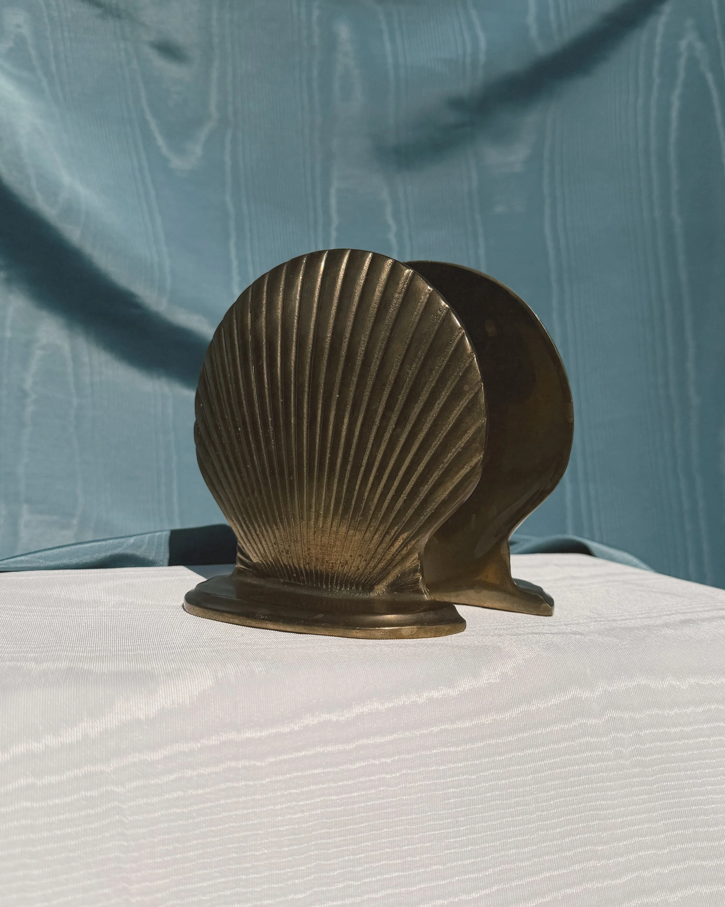 Brass Shell Bookends