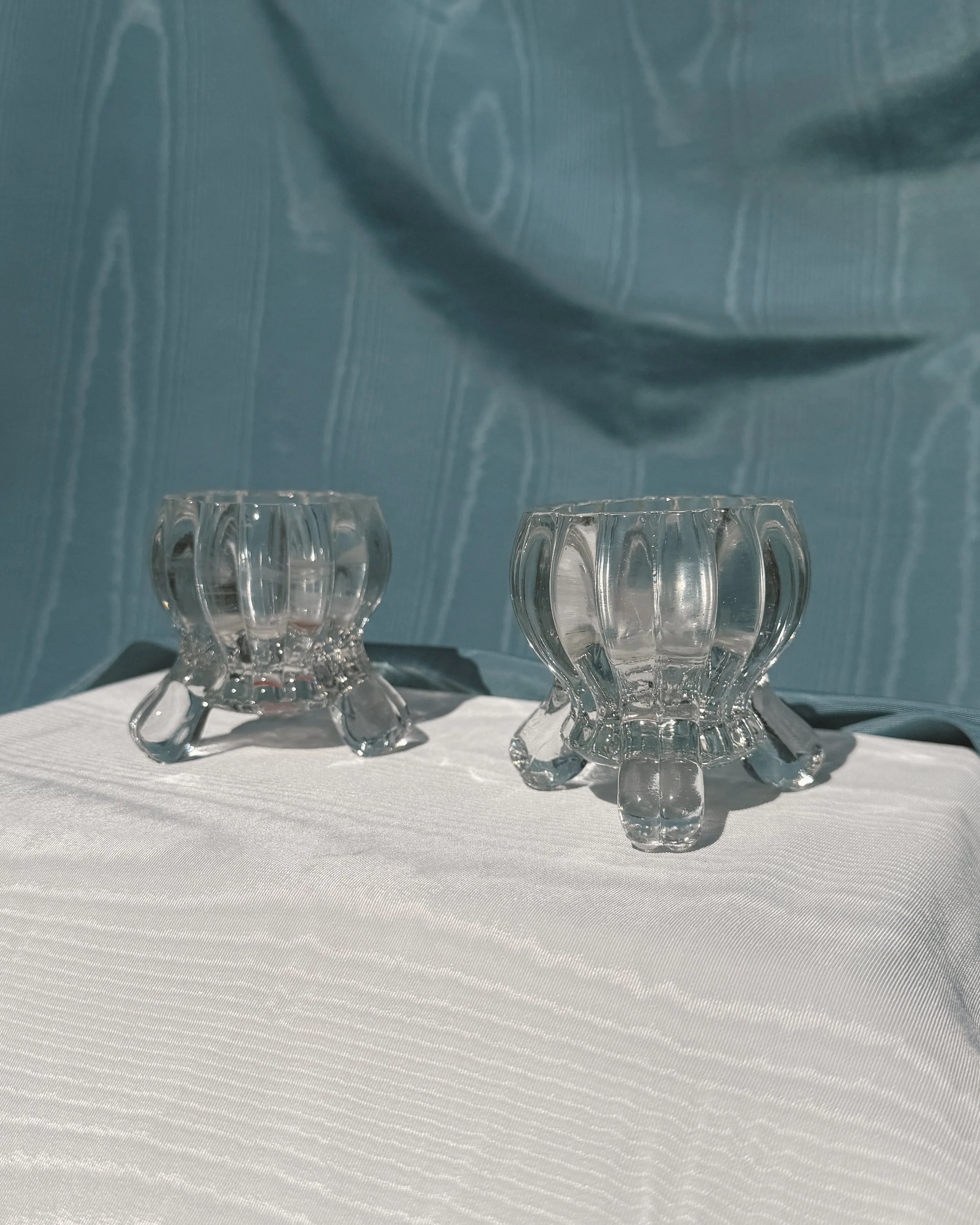 Glass Candle Holder Set