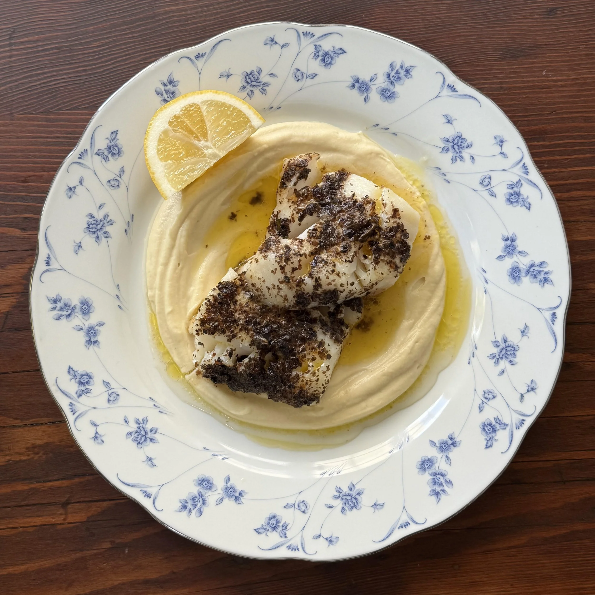 Pacific Cod with Celeriac Puree and Seaweed Butter