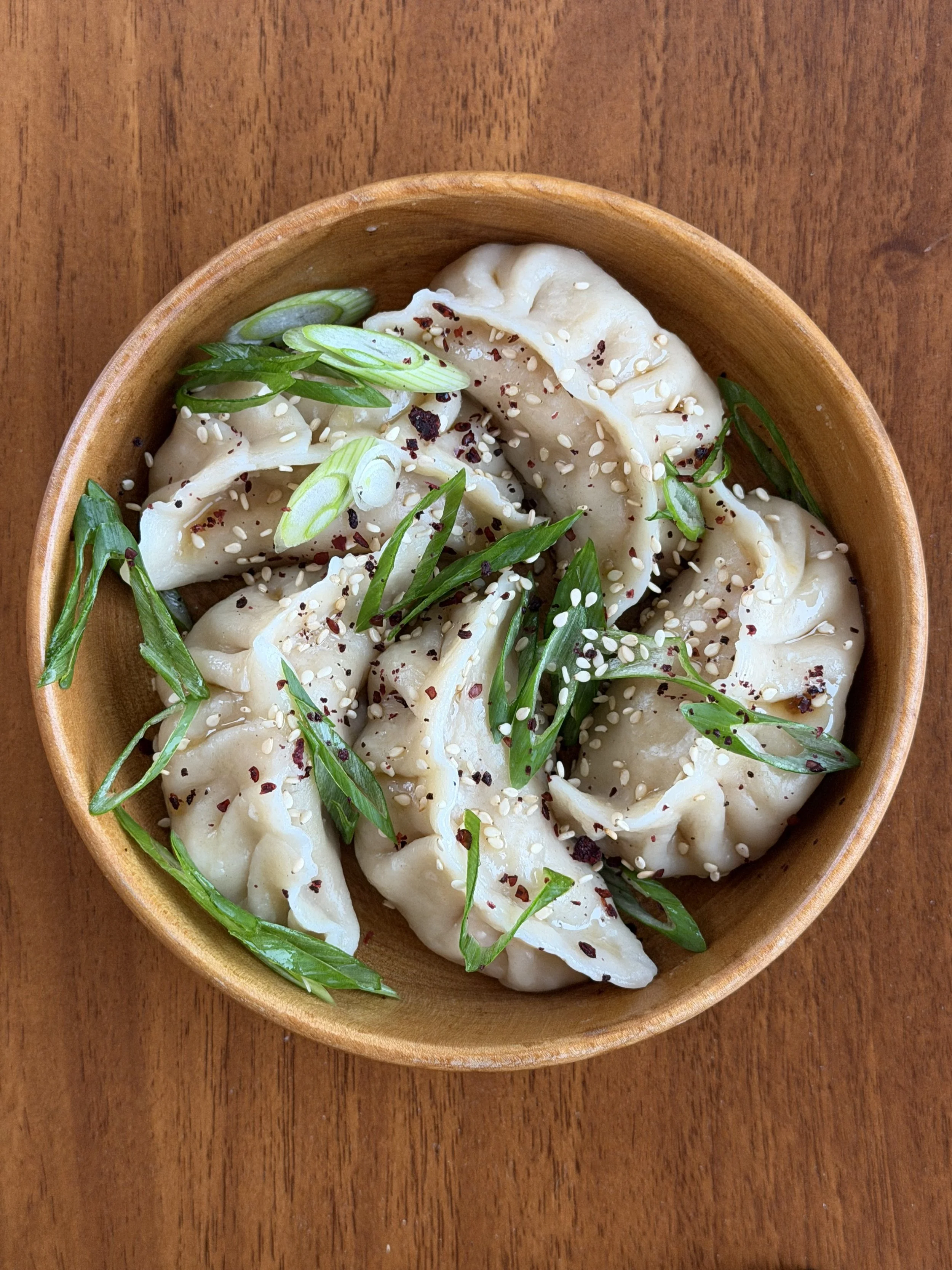 Pork and Leek Jiaozi (Chinese Dumplings)