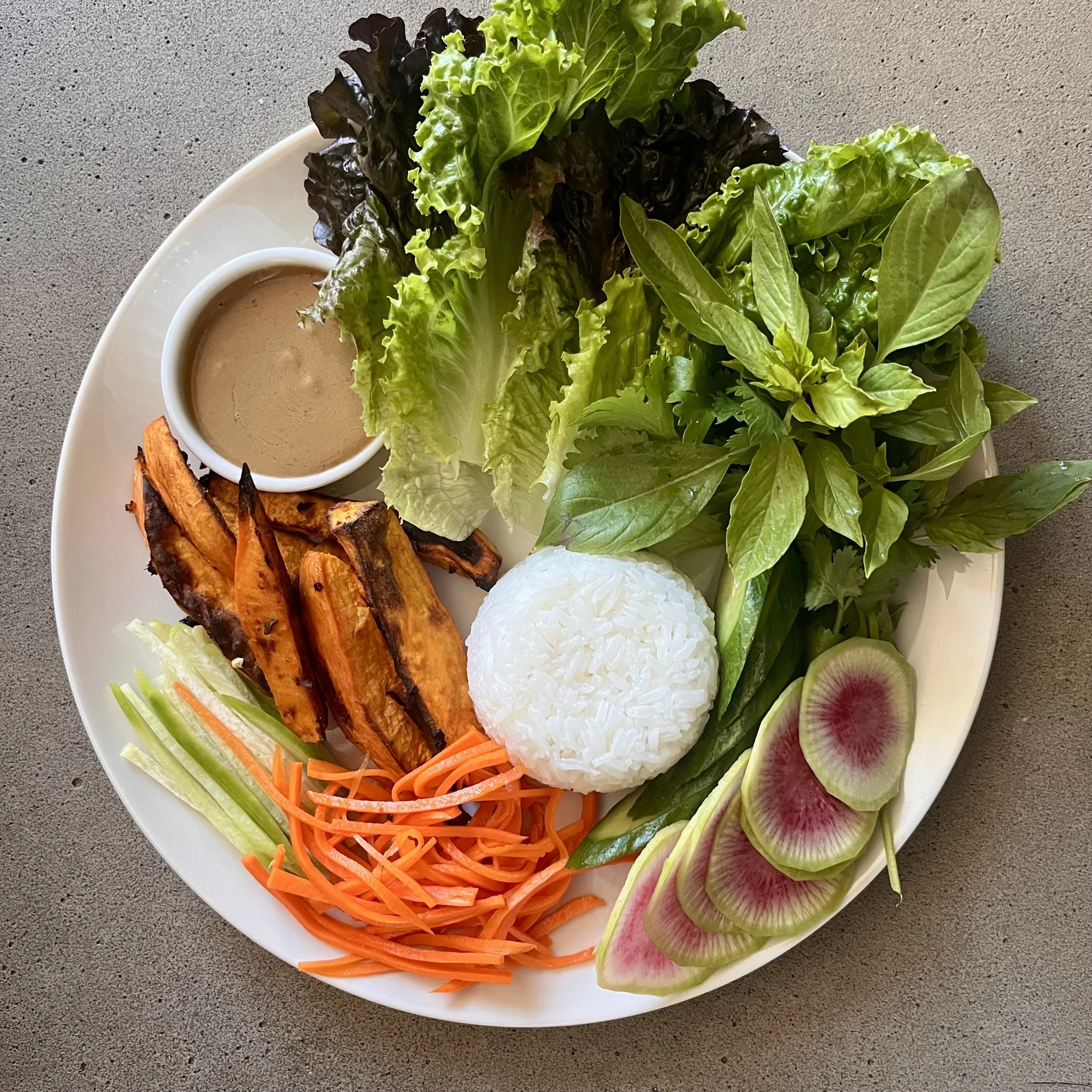 Lemongrass Sweet Potato Lettuce Wraps