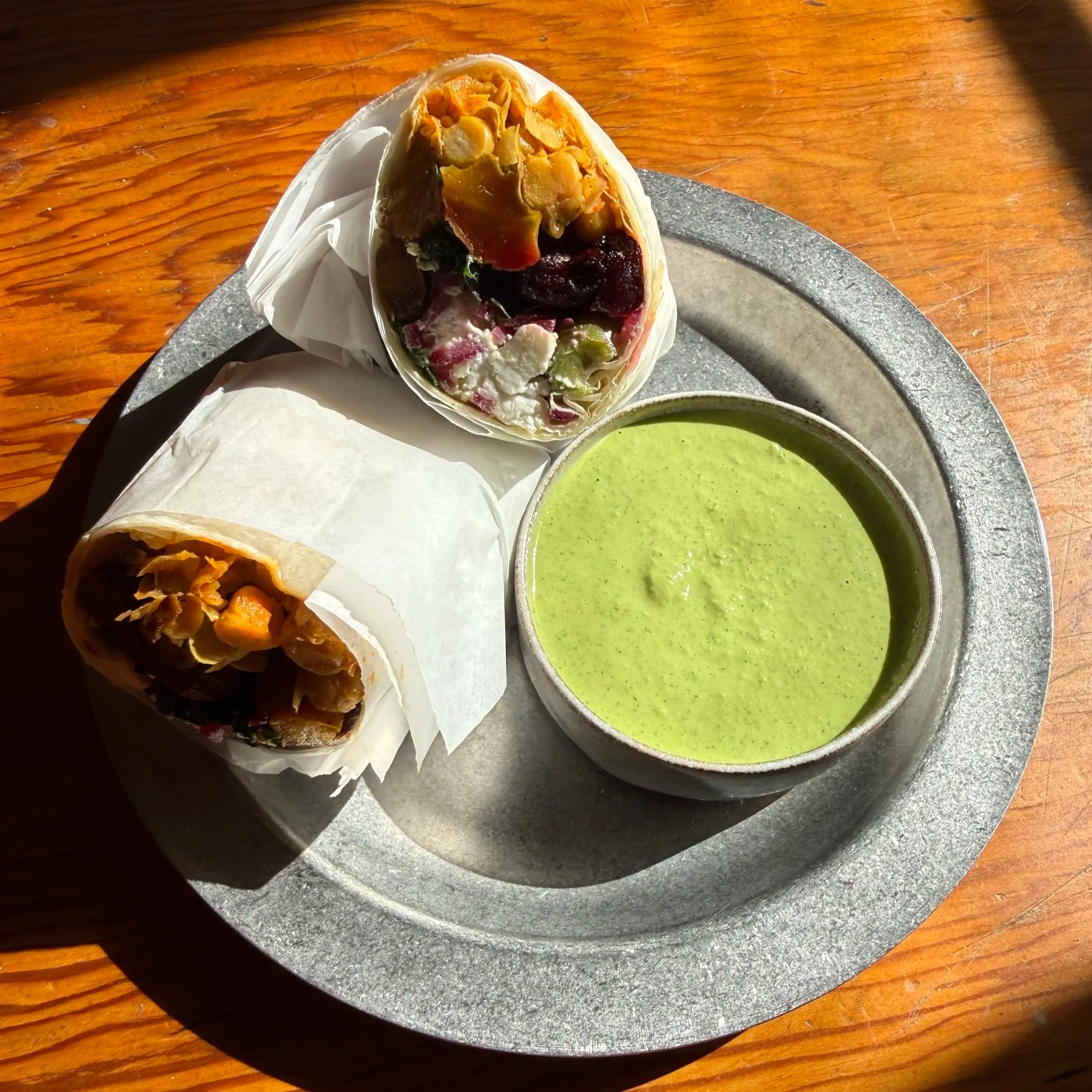Veggie Wraps with Green Tahini