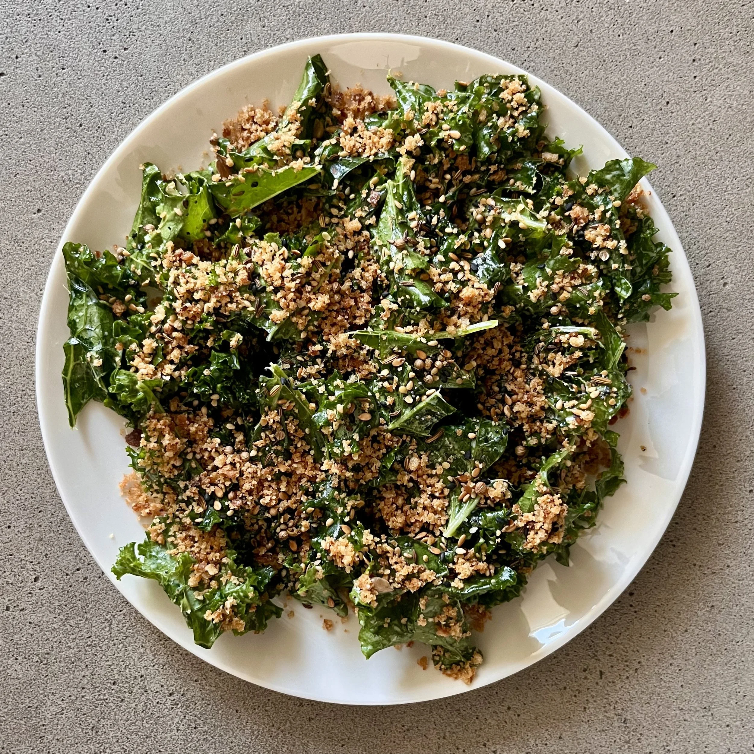 Maple Tahini Kale Salad