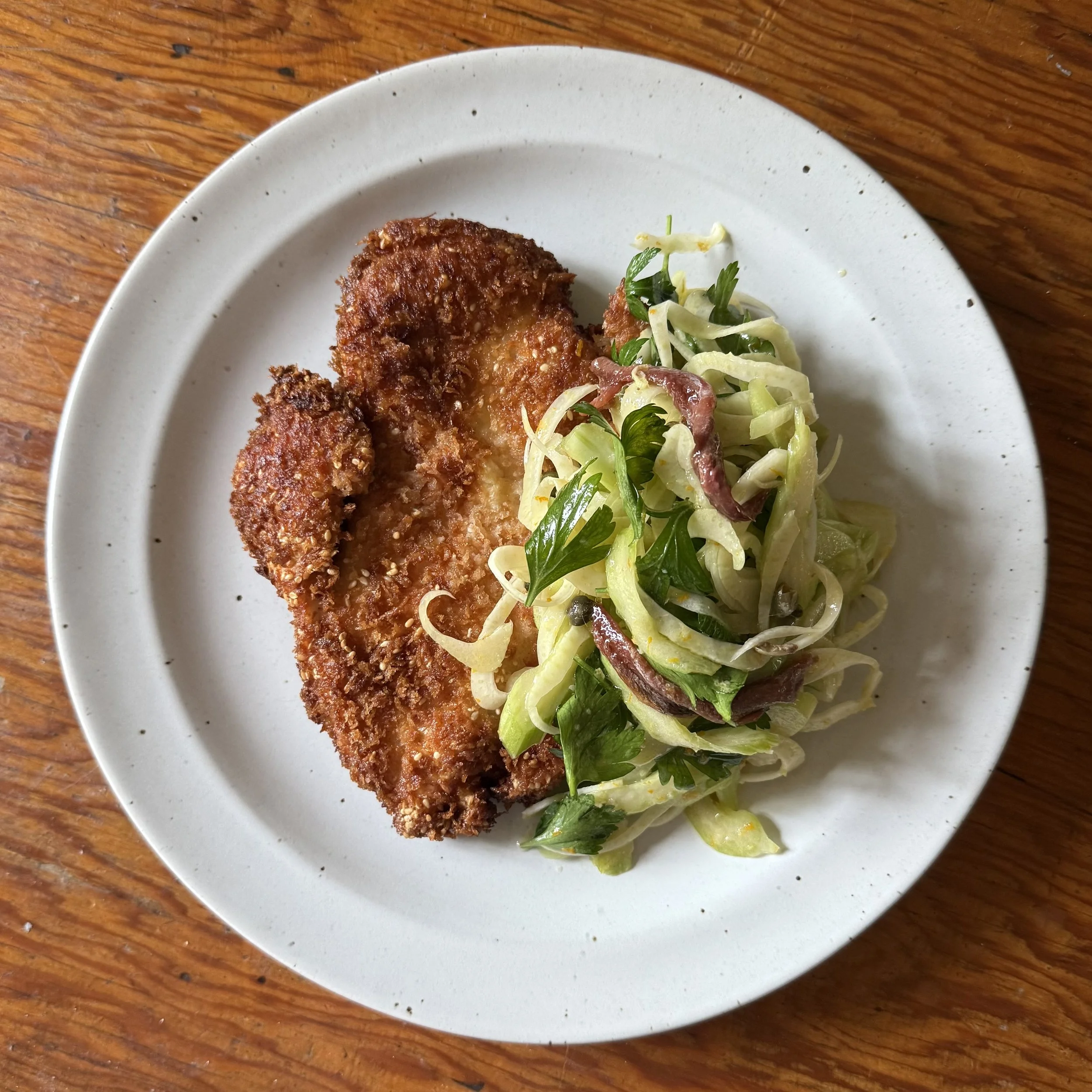 Chicken Milanese with Anchovy &amp; Fennel