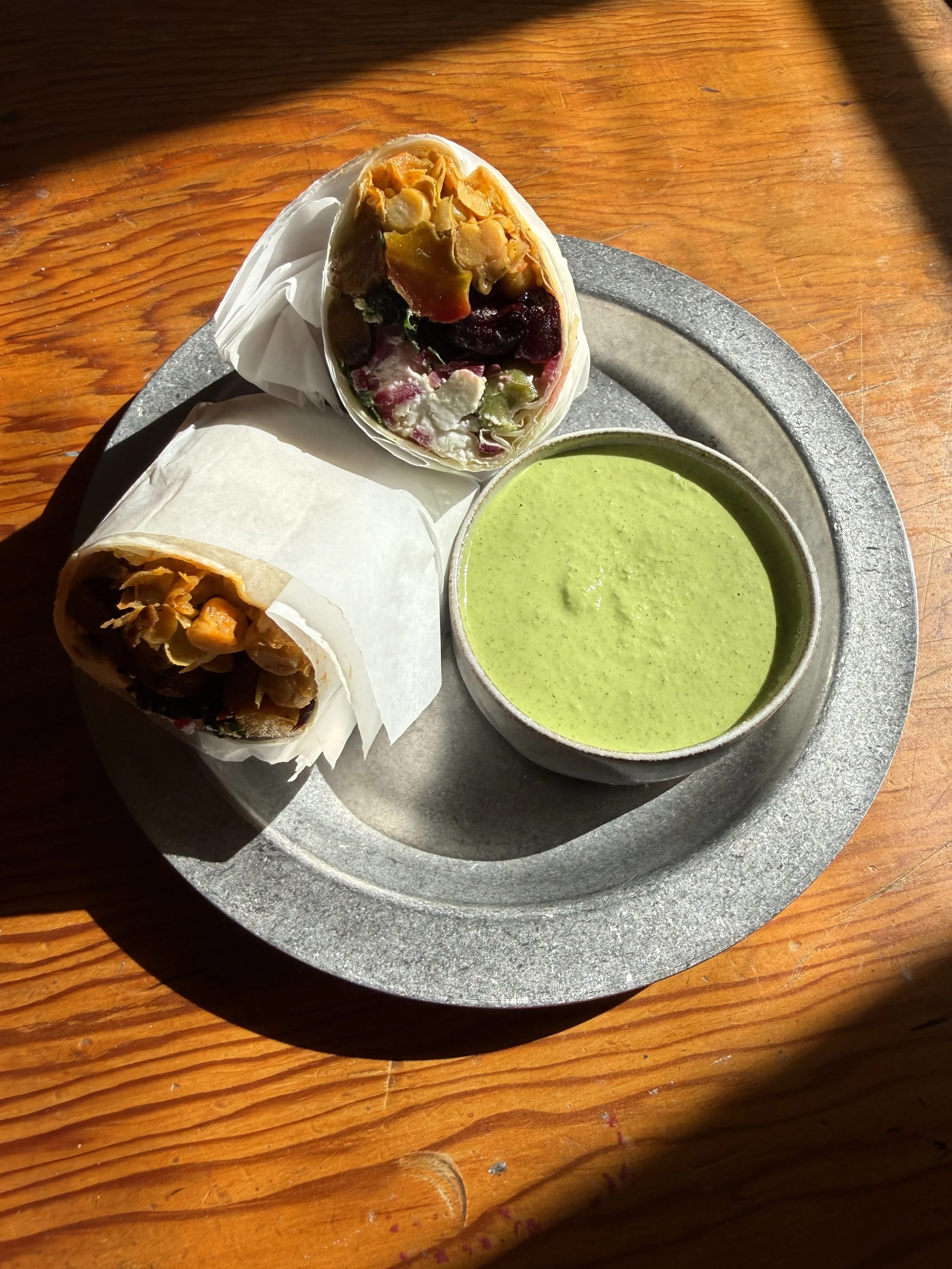 Veggie Wraps with Green Tahini