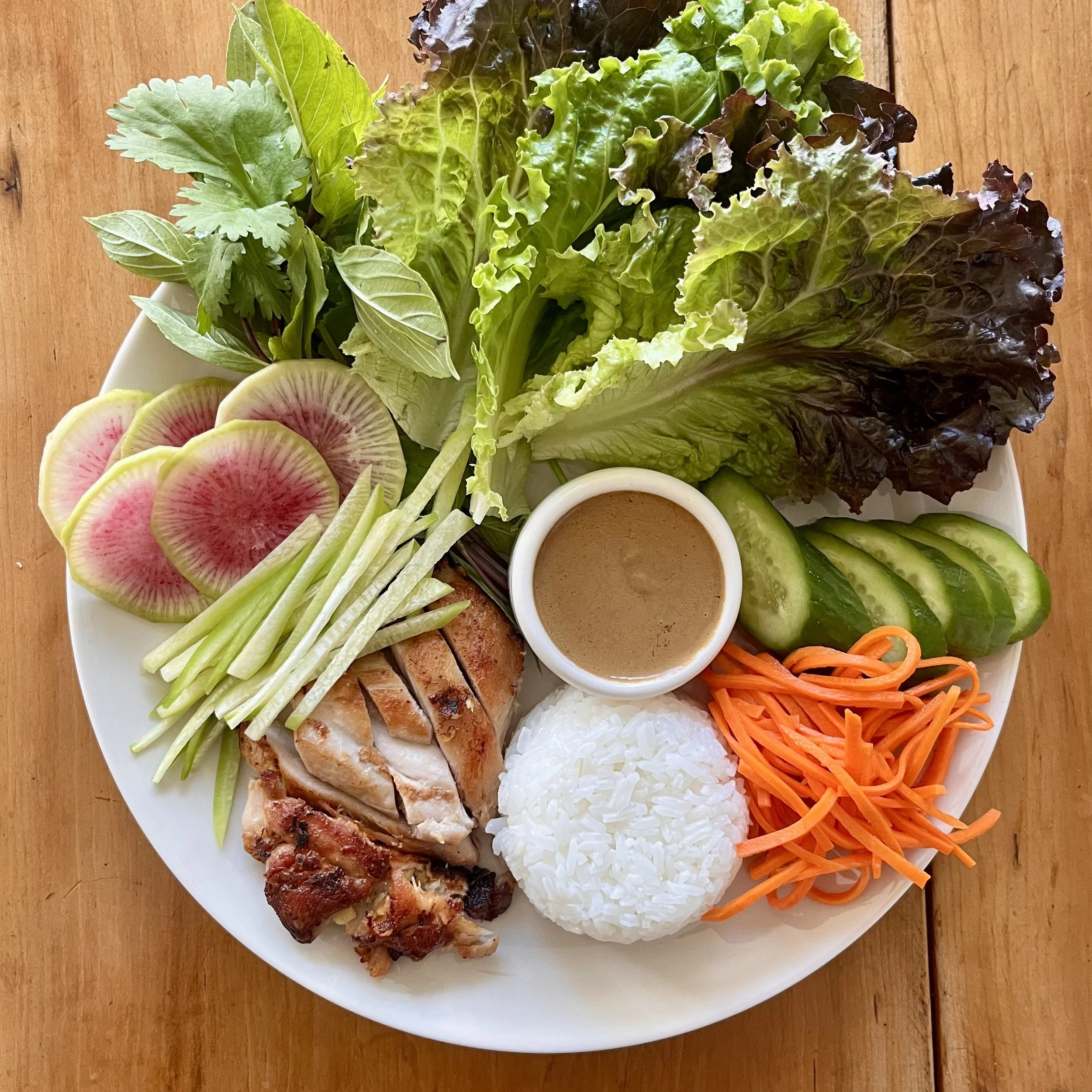 Lemongrass Chicken Lettuce Wraps