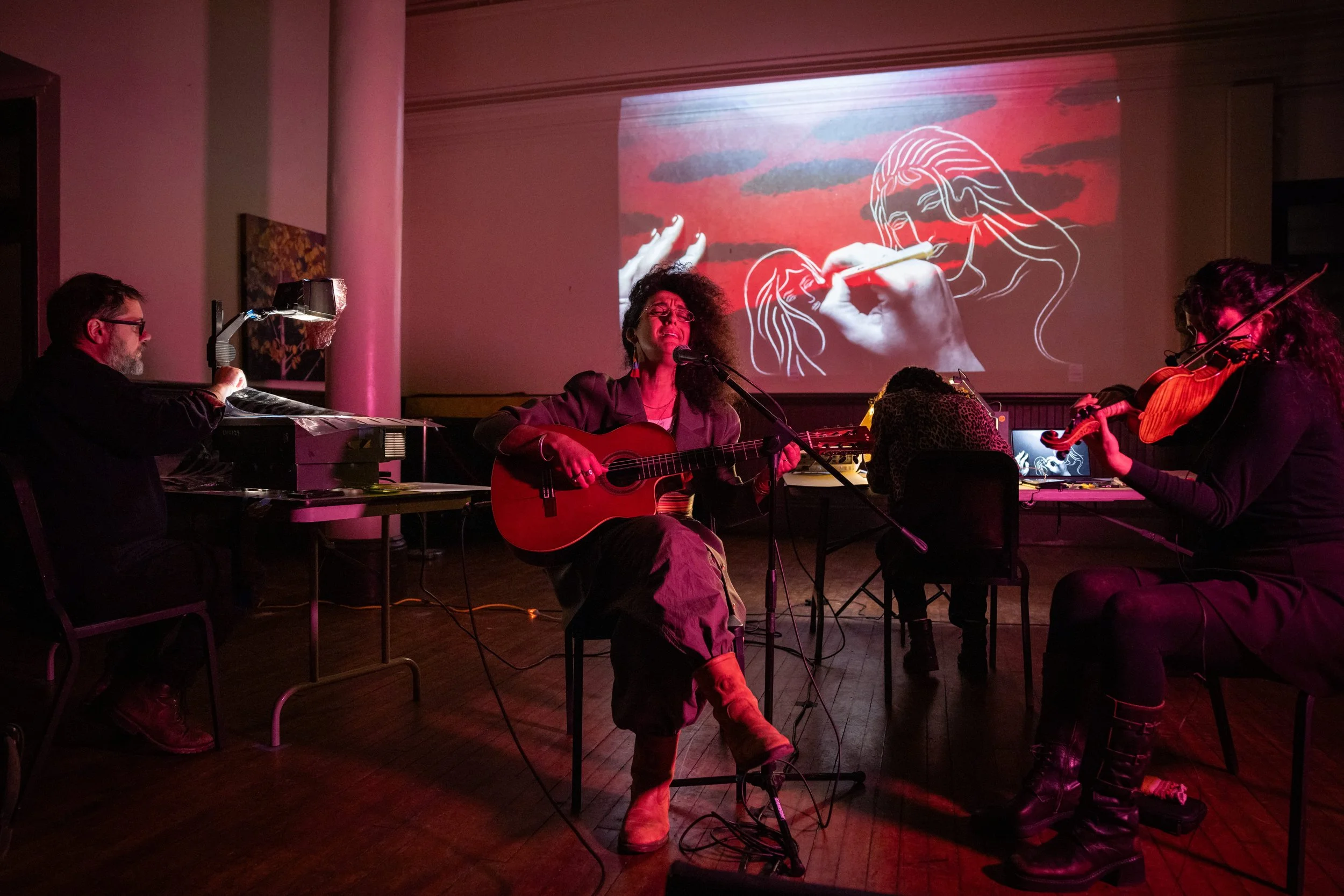 This Time’s Quartet (Elsa Saade, Tracy Chahwan, Layale Chaker, Erik Ruin), 02/13/2026, Photo by Walter Wlodarcyzk