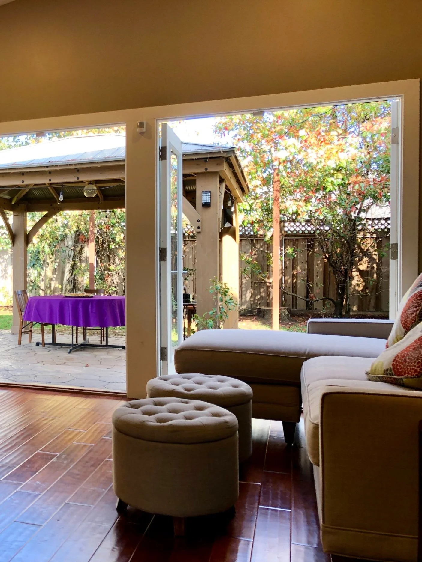 Salon customer with new long natural braids