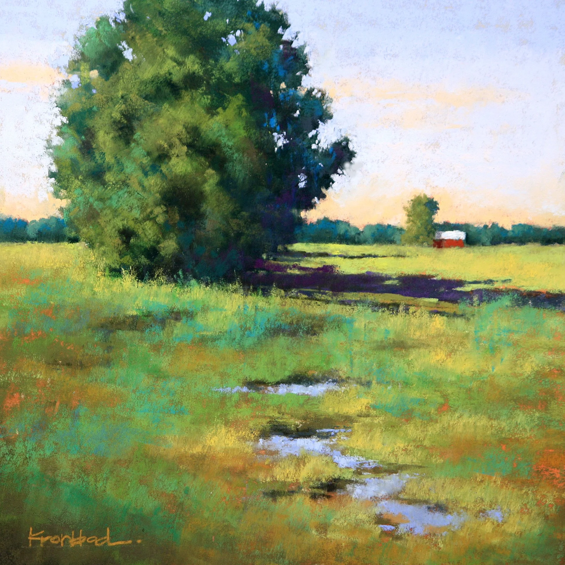 "After the Summer Rain"    SOLD.
 9" x 9"