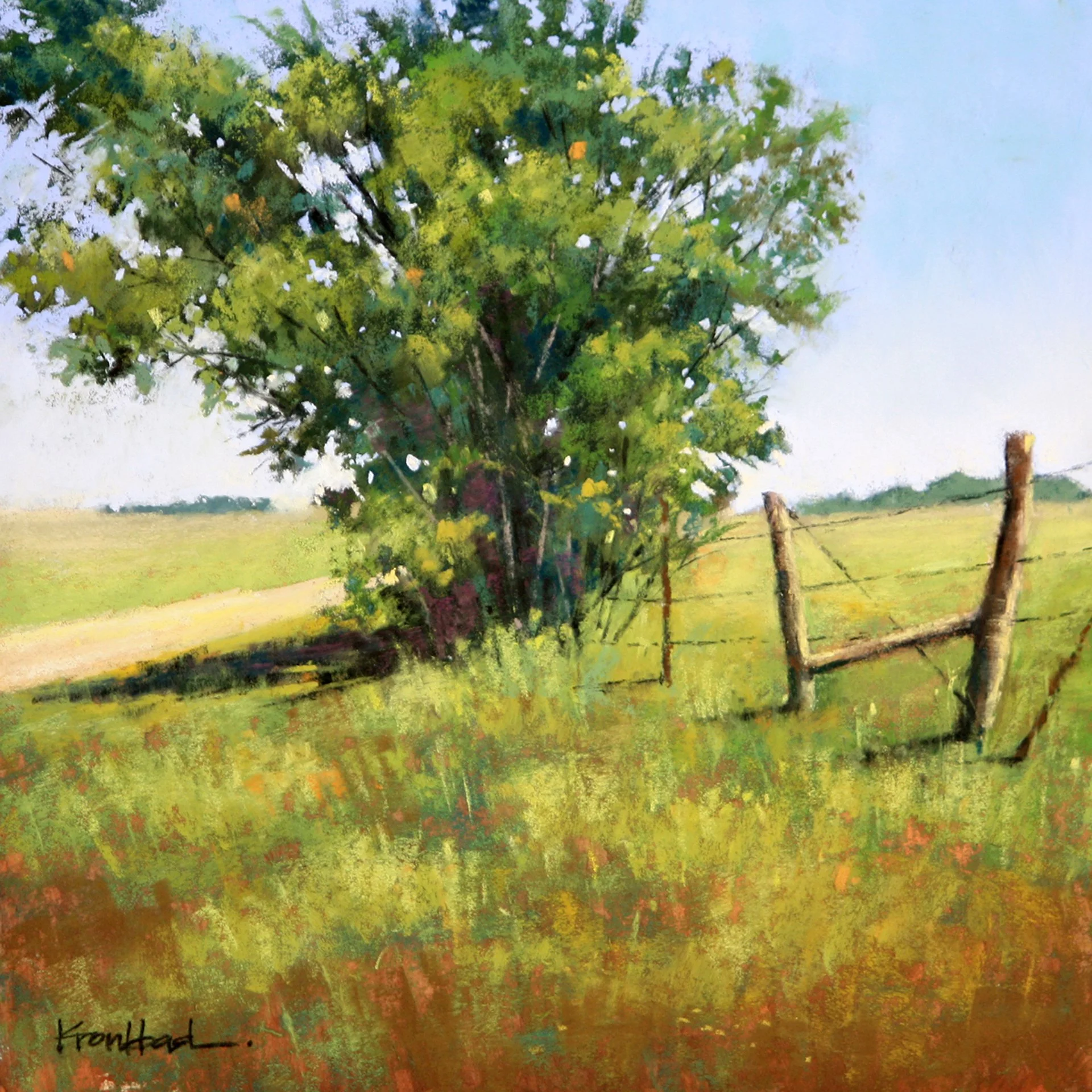 "Along the Fence Line"
9" x 9"