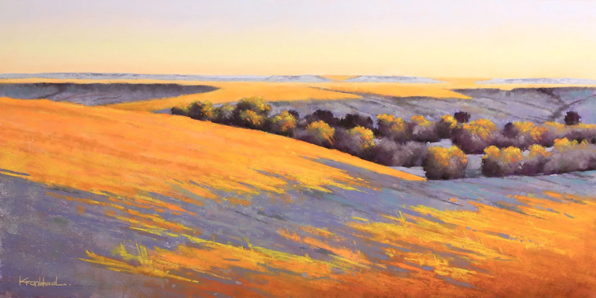 "Flint Hills at First Light"  
 12" x 24"   NFS