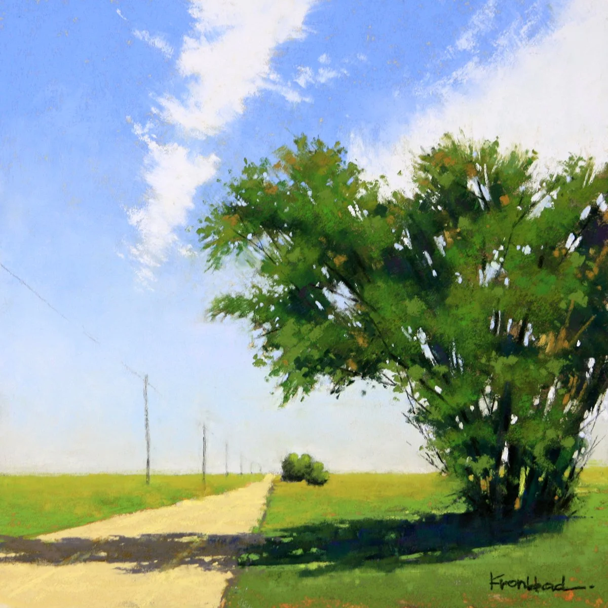 "A Flint Hills Moment"
9" x 9"   SOLD.