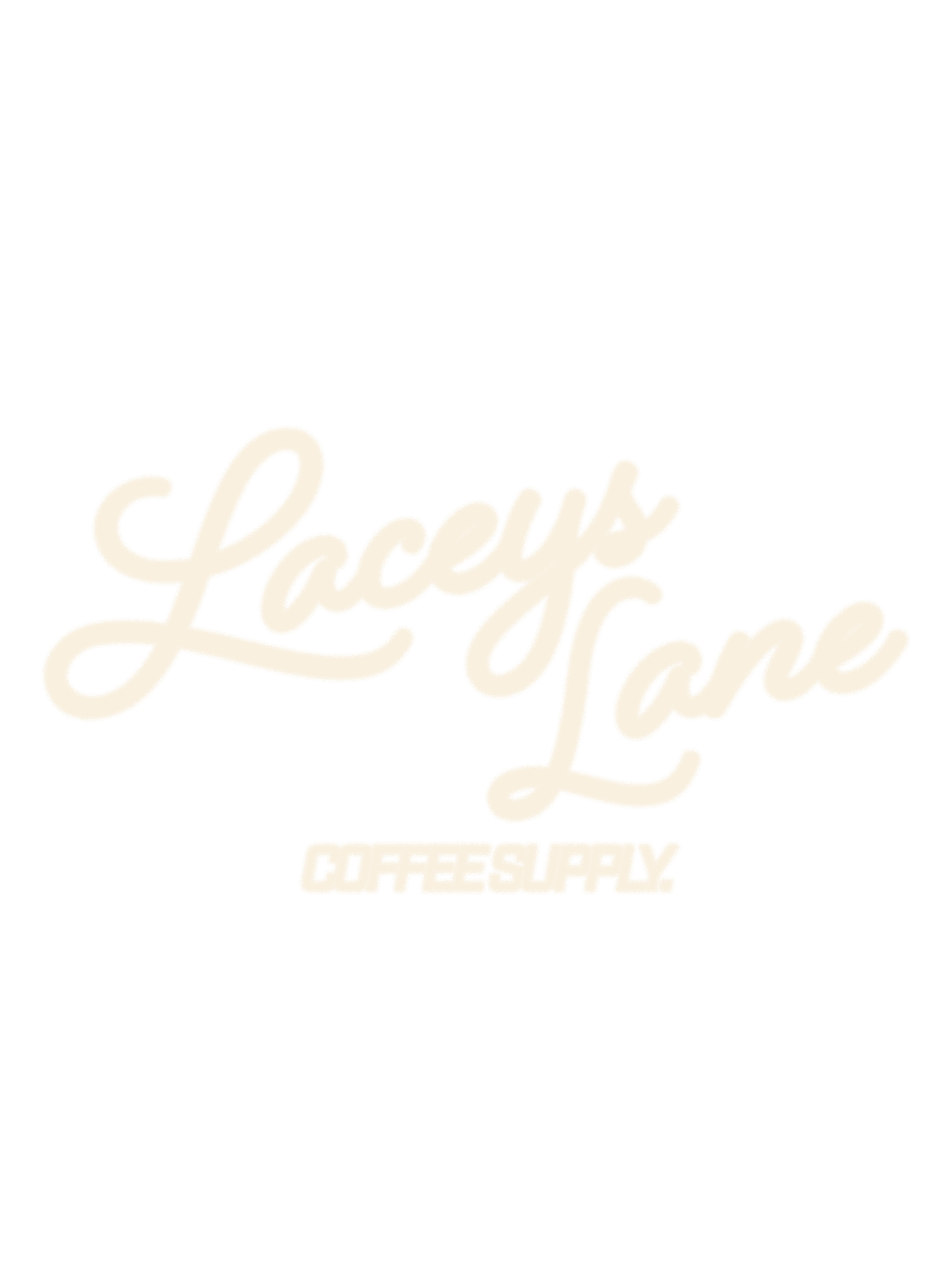 Cream-colored hand-lettered “Laceys Lane” text on a black background.