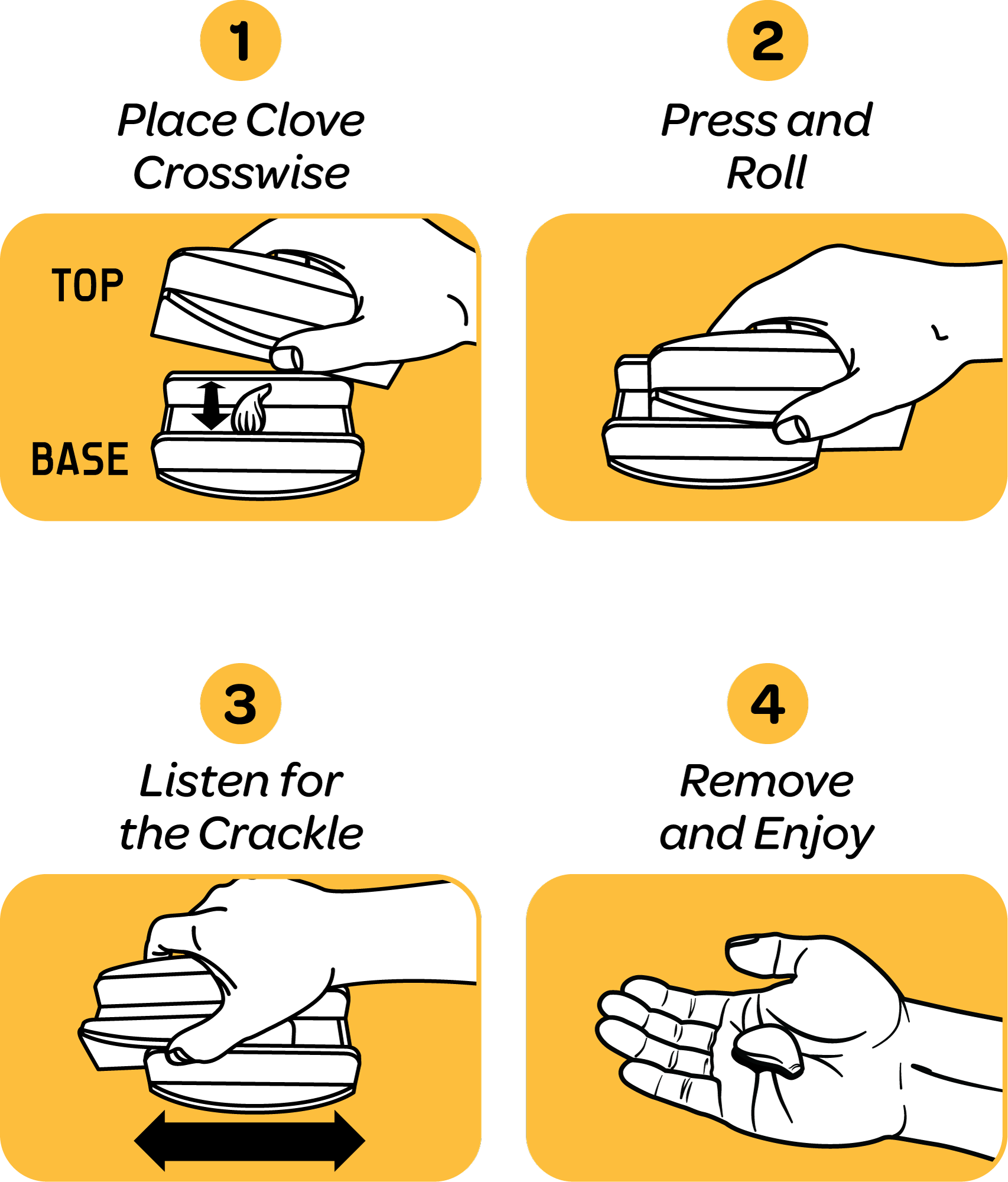 Step-by-step instructions on how to open a tin can using a hand application, showing hands holding the can and the lid, with arrows indicating the pulling and lifting motions.