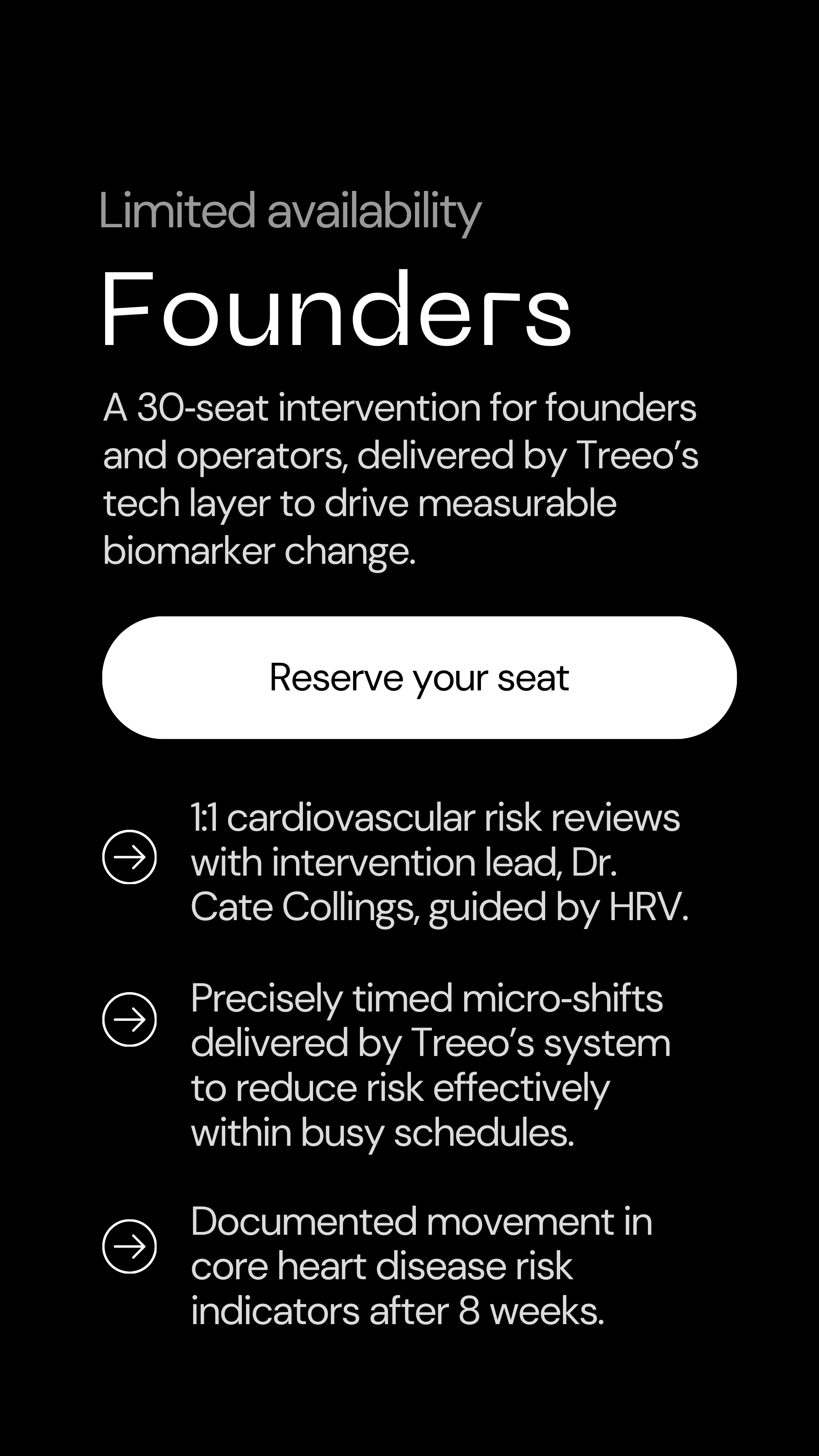 Reduce heart disease and burnout in founders and startup operators.
