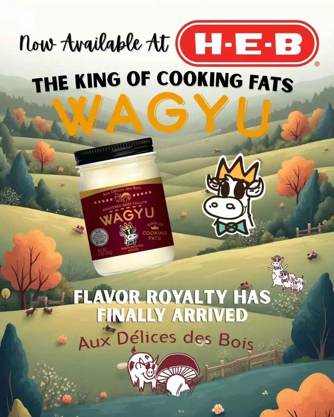 We have exciting news: Our Wagyu Beef Tallow hits @HEB stores this week in Texas. 👉 What's Wagyu tallow you ask? And how does it differ from our classic Beef Tallow? Well, Wagyu Beef Tallow is a more refined tallow, not your everyday tallow. It's ma